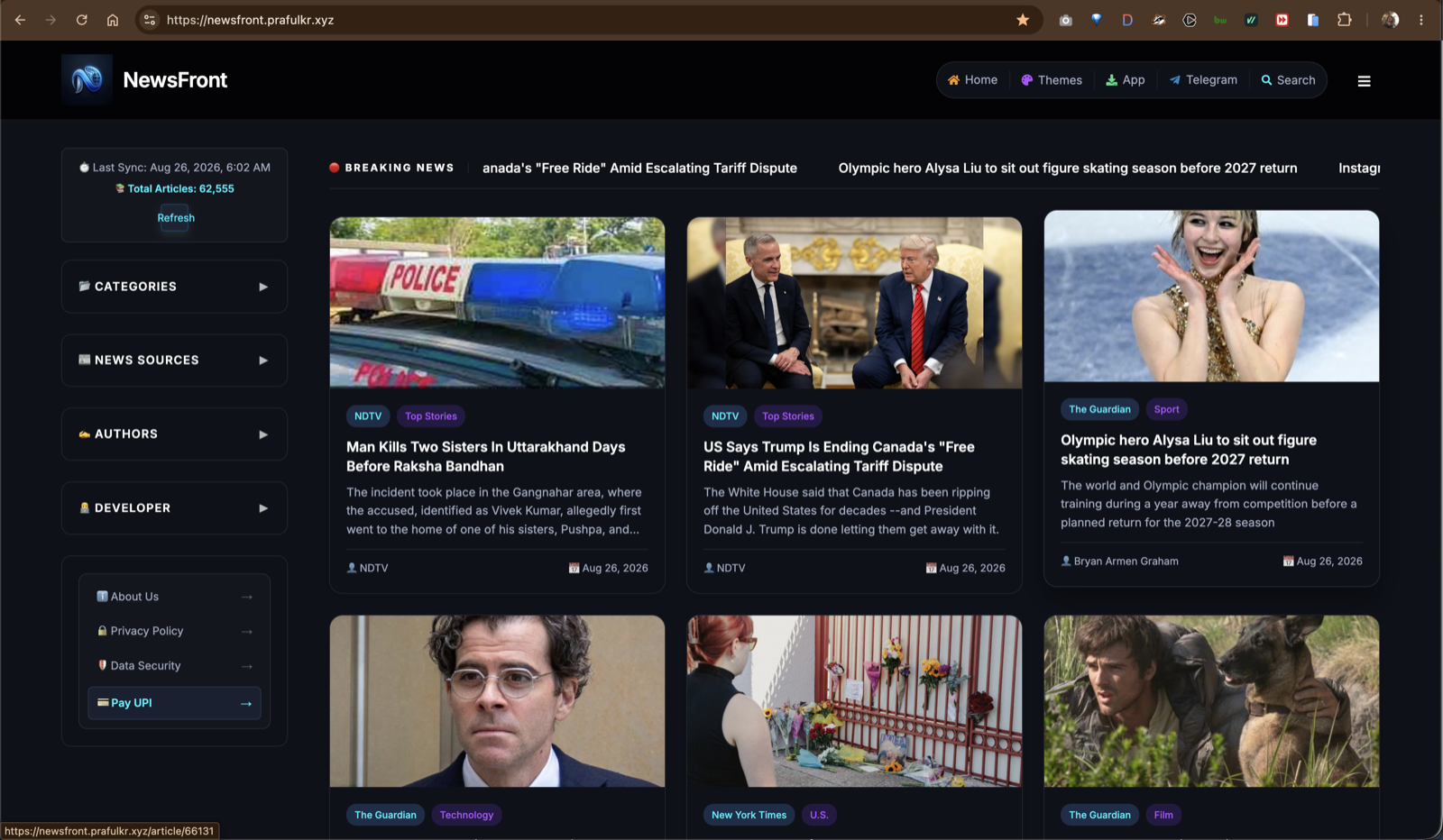 NewsFront Portal