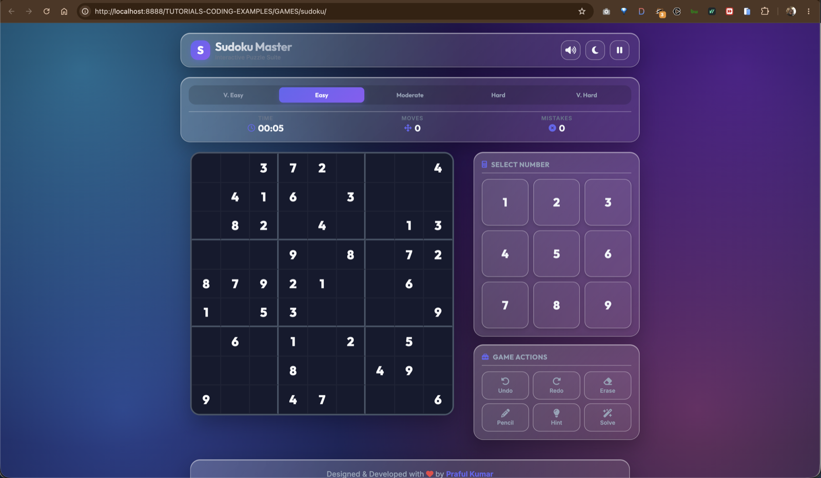 Sudoku Master Game
